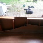 Cut out lower framing and moved wiring