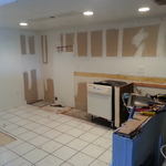 kitchen during remodel
