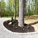 Bed at driveway.