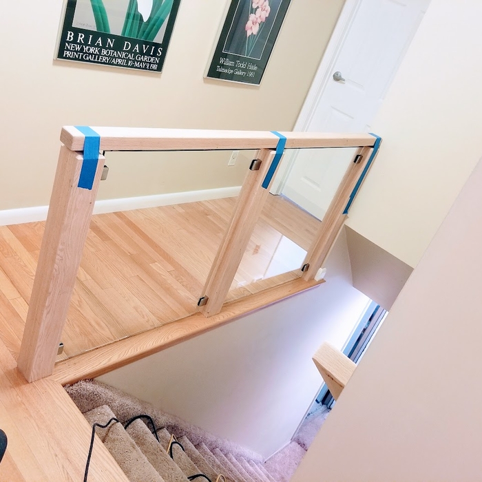 Wood/ Glass Railing