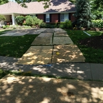 Protecting Customers Yard w Plywood