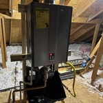 Tankless Water Heater in Attic