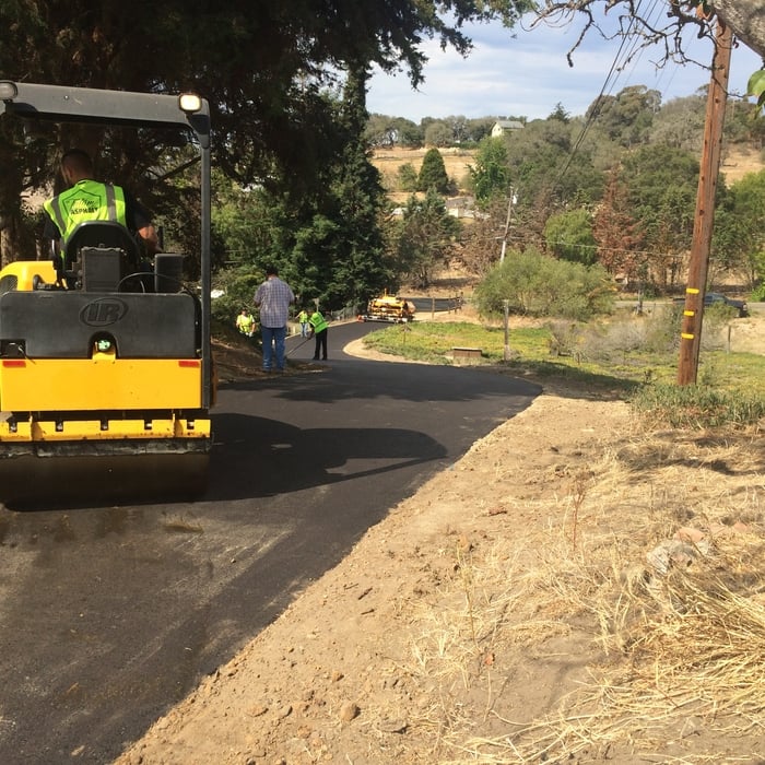 Constructing New Asphalt Driveway