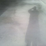 concrete garage floor before