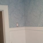 Paper above wainscot