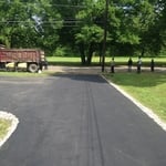 New asphalt driveway