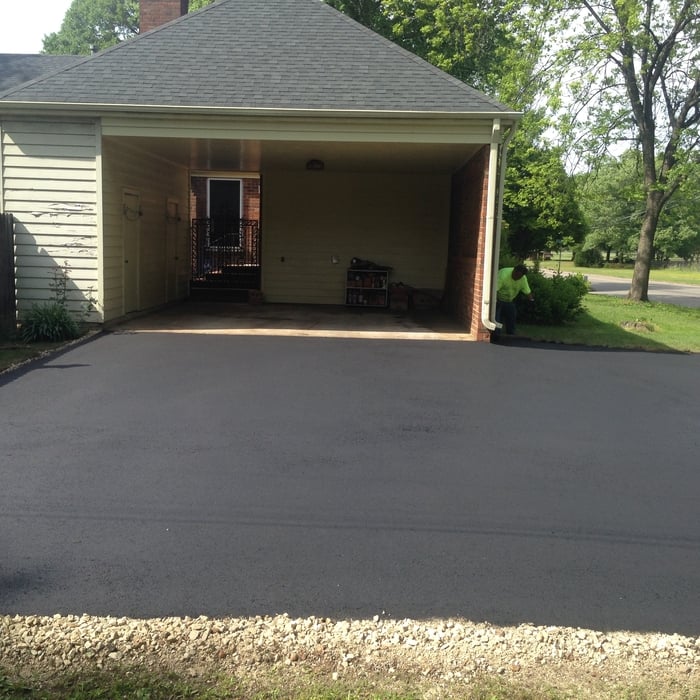 New asphalt driveway