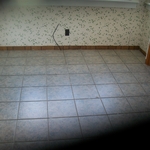Kitchen floor ungrouted