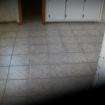 Kitchen floor ungrouted