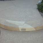 Step walkway "Lace with Flagstone border"