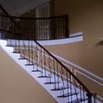 Painted foyer walls, ceiling, and trim.