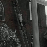 Pressure washed and painted outdoor columns