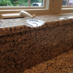 polished divot in sill for window turn clearnce.