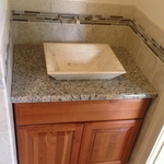 Recessed Vessel sink. Not an easy task.