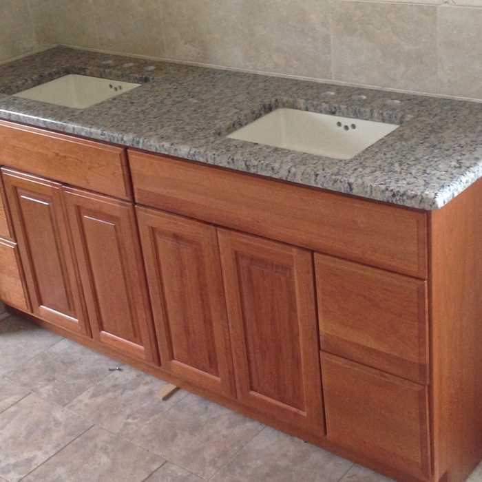 Double Bowl Granite Vanity
