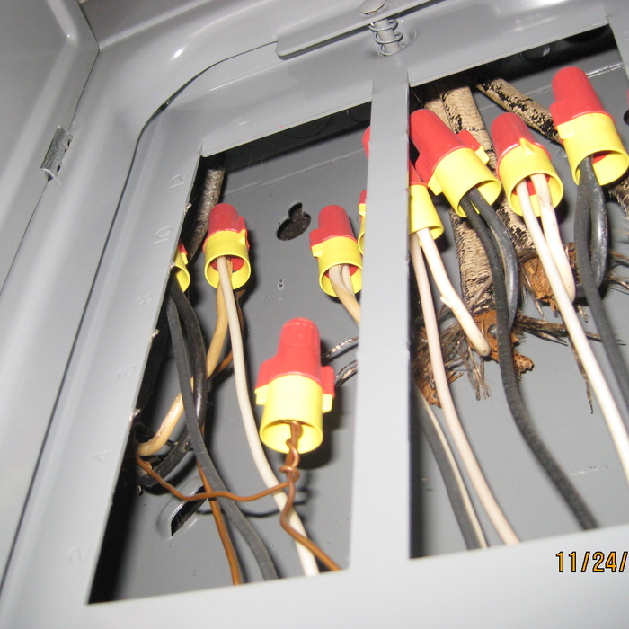 Hazardous electrical panel.