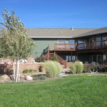 Back of house, deck and house stained and painted