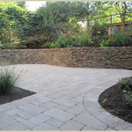 Back patio and wall