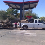 Truck & Trailer completely weighed down
