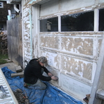 Preping A wood sided garage and garage door