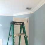 Installed crown moulding