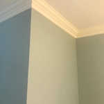 Installed crown moulding