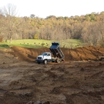 the second pond under construction
