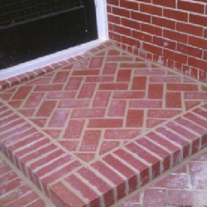More herringbone brick work