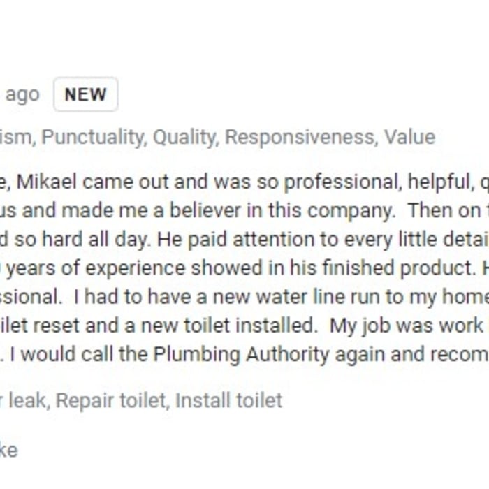 A New Water Line and One Very Happy Homeowner!