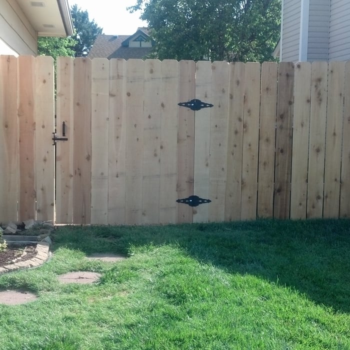 The gate on the left would be our gate