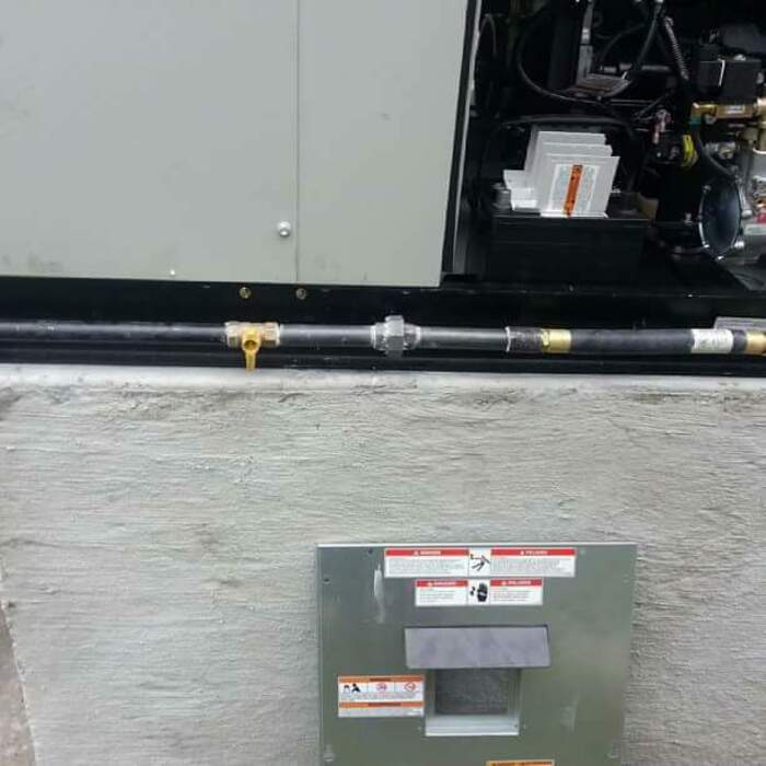 Generac Gas Line Install