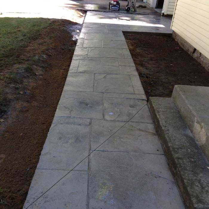 stamped walkway