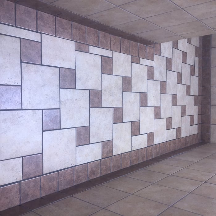 Lowe's restroom tile