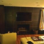 Sharp TV Mounted on Slate