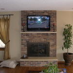 Brick Fireplace TV Install