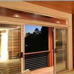Exterior sliding glass door