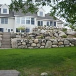 Rock Retaining with natrual stone steps
