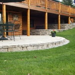 Retaining Wall with Flagstone Patios