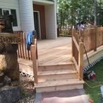 Custom cedar deck