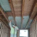 Roof deck closed cell spray foam