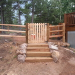 Gate with stairs