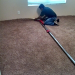 During Bedroom carpets installation