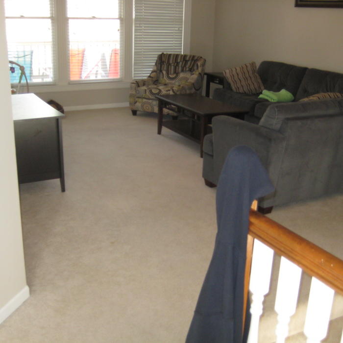 BEFORE - Living room from dining room.