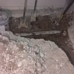 cutting concrete slab