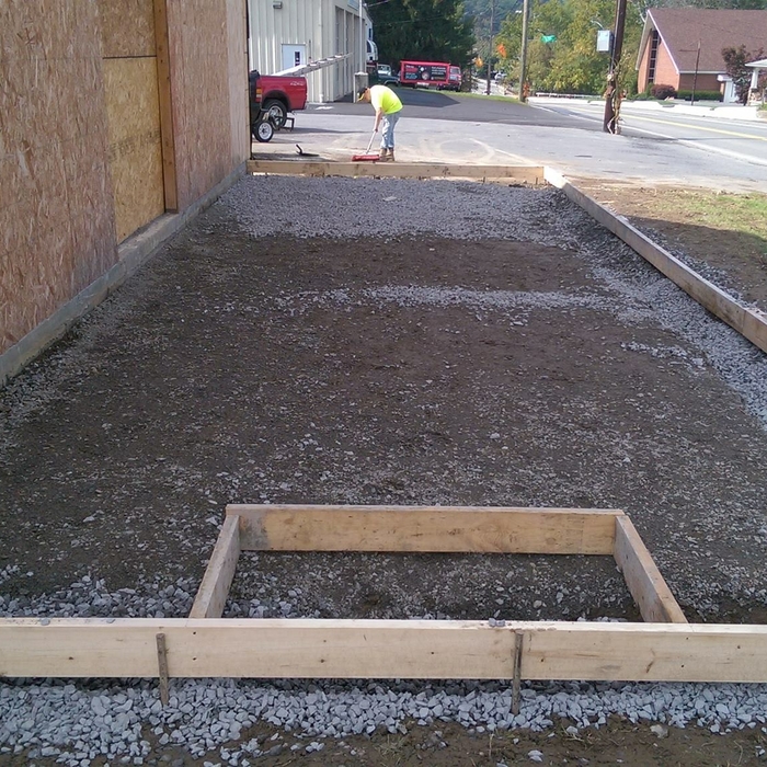 New pad formed and reay to pour