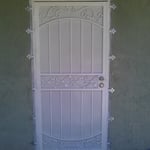 Metal door at laundry