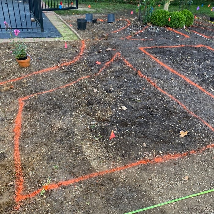 Marking the garden
