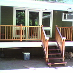 fir decking with cedar rails