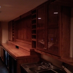 Back bar, in oak
