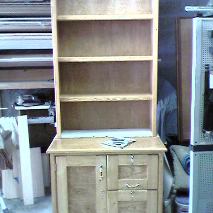 office cabinet with bookshelf